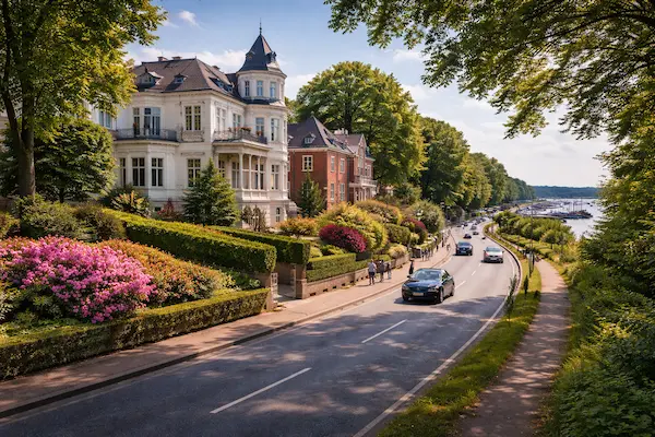 Symbolisches Bild für die Elbchausse in Hamburg Othmarschen