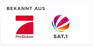 Logo von Sat1 und Pro7. Von den Fernsehbeiträgen Sanitär-Notdienst-Hamburg