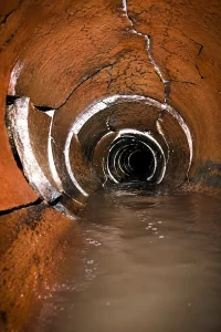 Wasserschaden durch Rohrbruch im Abflussrohr